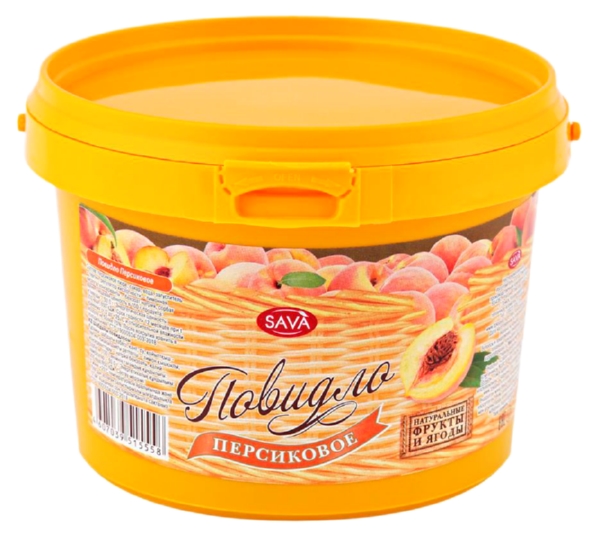 Повидло САВА персик пэт 870г
