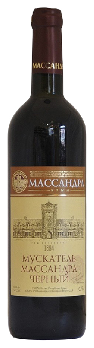 Вино МАССАНДРА Мускатель Черный красное сл 16% ст/б 0.75л