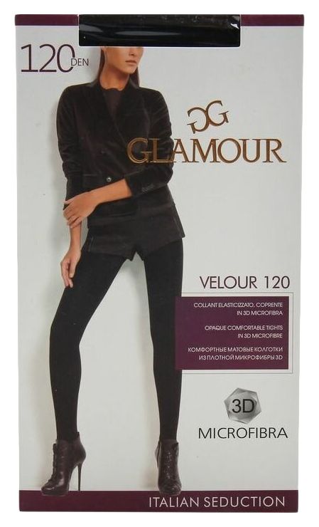Колготки ГЛАМУР Велюр 120ден неро 5