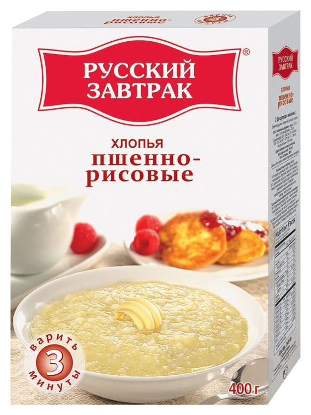 Пшенно-рисовые хлопья НАЦИОНАЛЬ русский завтрак карт/уп 400г