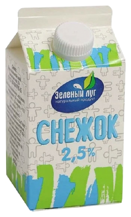 Снежок ЗЕЛЕНЫЙ ЛУГ бзмж 2.5% т/пак 450г