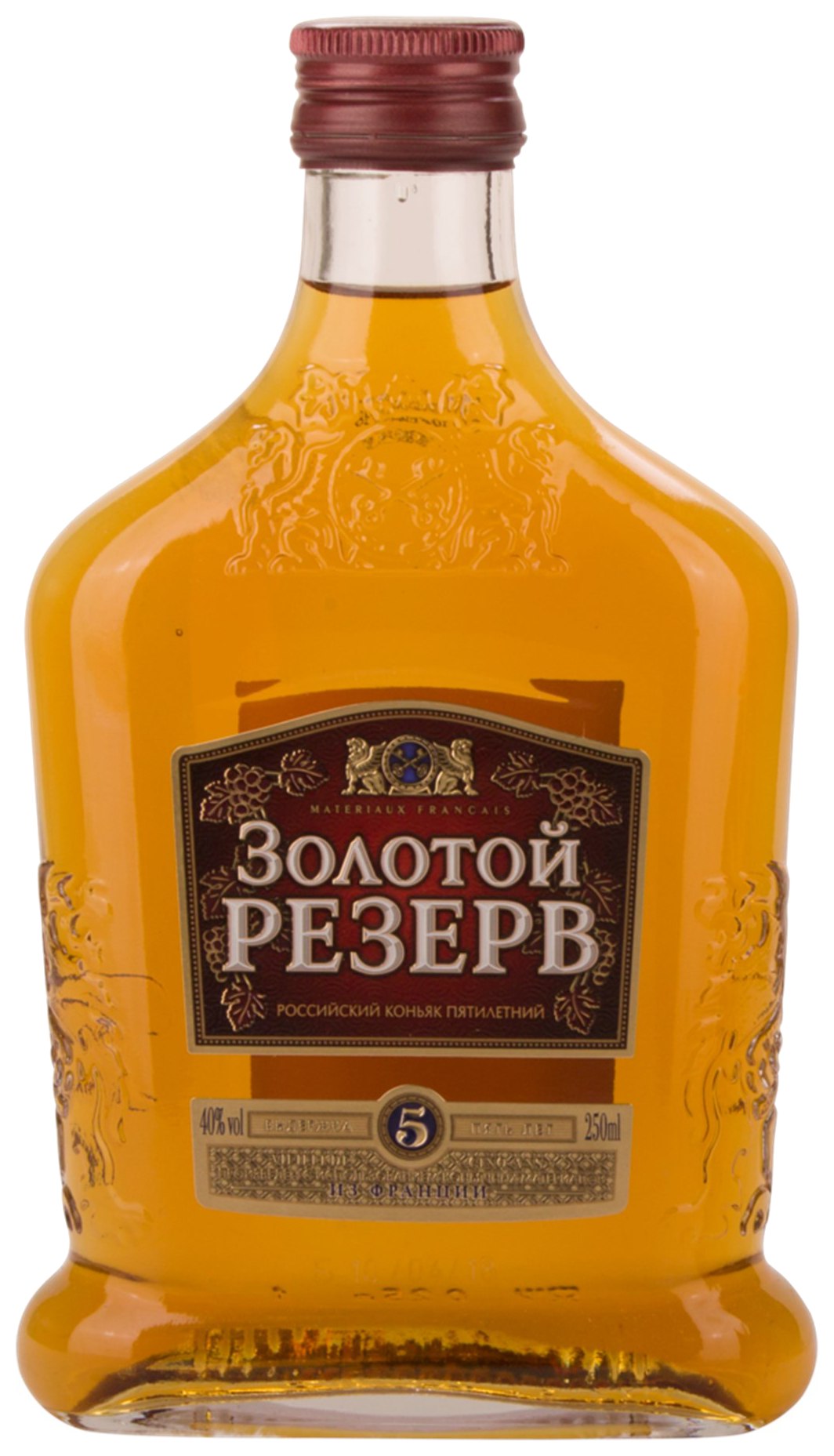 Коньяк ЗОЛОТОЙ РЕЗЕРВ Российский 5 лет 40% 0.25л