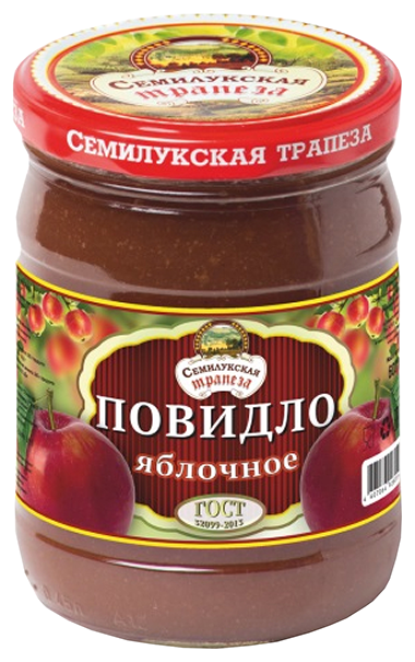 Повидло СЕМИЛУКСКАЯ ТРАПЕЗА яблочное ст/б 600г