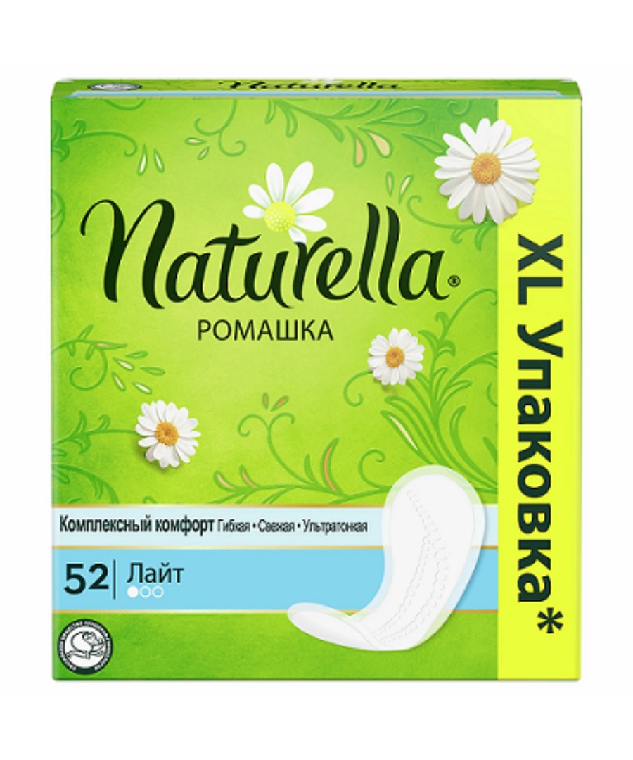 Прокладки ежедневные НАТУРЕЛЛА Ромашка Лайт 52шт