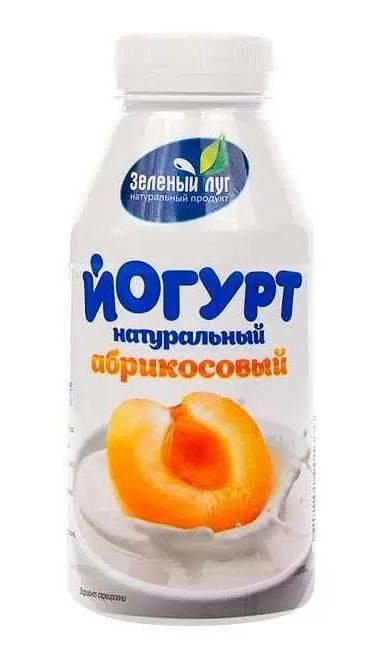 Йогурт ЗЕЛЕНЫЙ ЛУГ абрикосовый бзмж 2.5% 340г