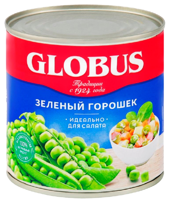 Горошек ГЛОБУС зеленый ж/б 425мл