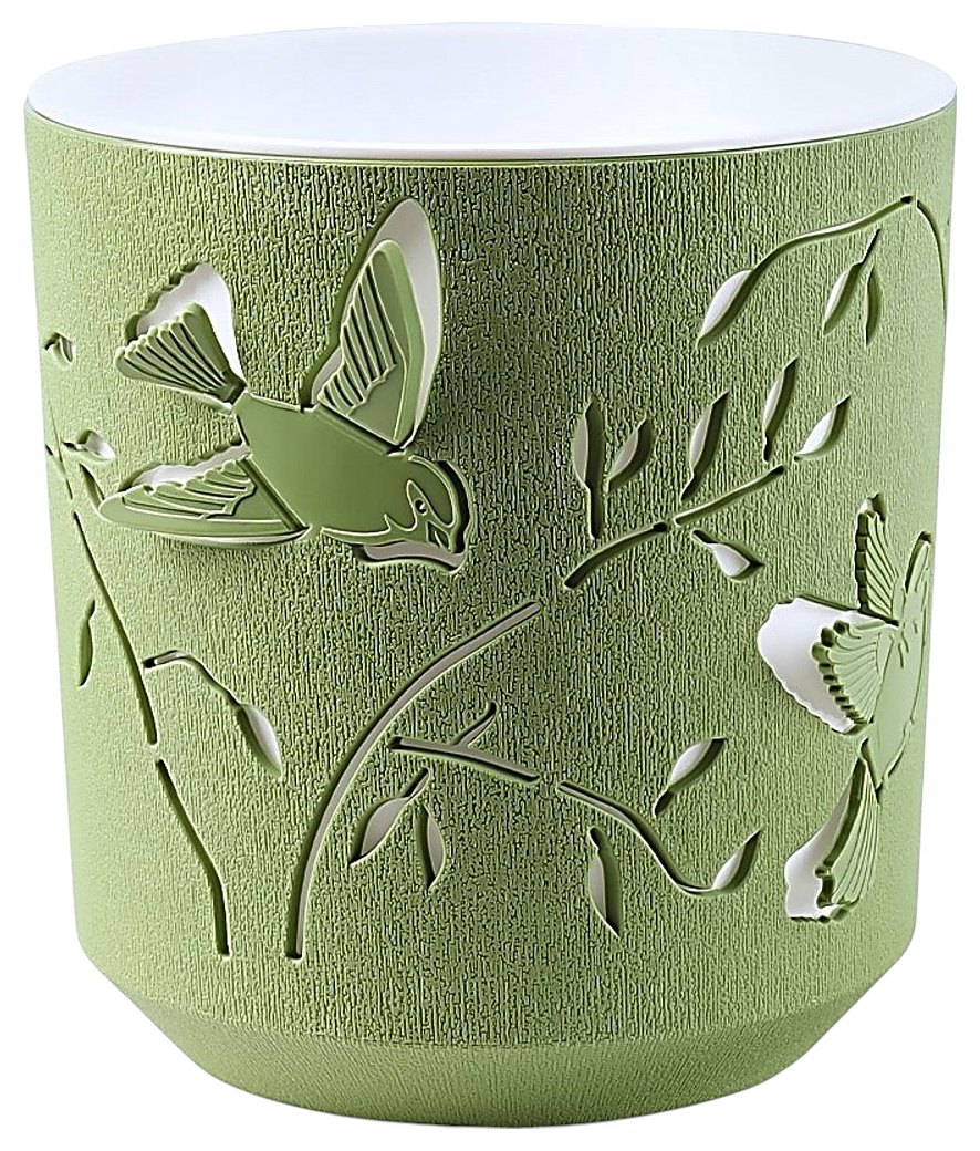 Кашпо ВМС Колибри оливково-белый 2.5л арт.КШ-4653