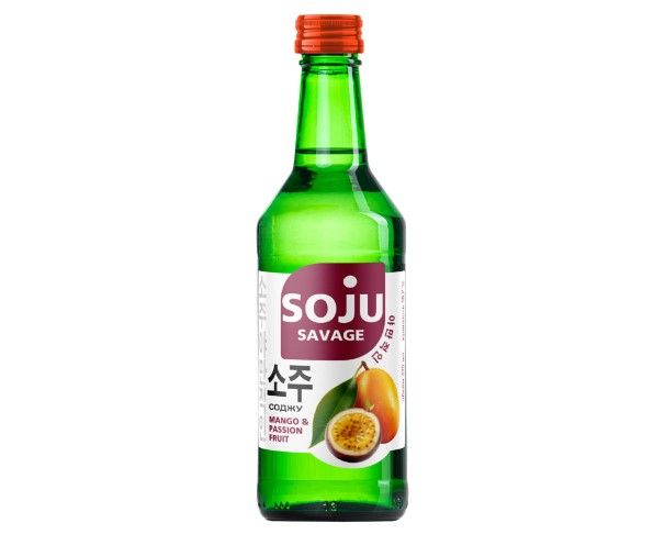 Аперитив КХАРИ Соджу со вкусом манго и маракуйи 18.2% ст/б 0.375л