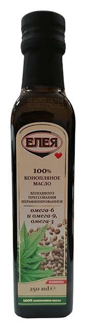Масло конопляное ЕЛЕЯ нерафинированное 250мл