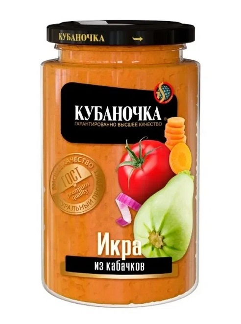 Икра КУБАНОЧКА из кабачков ст/б 360г