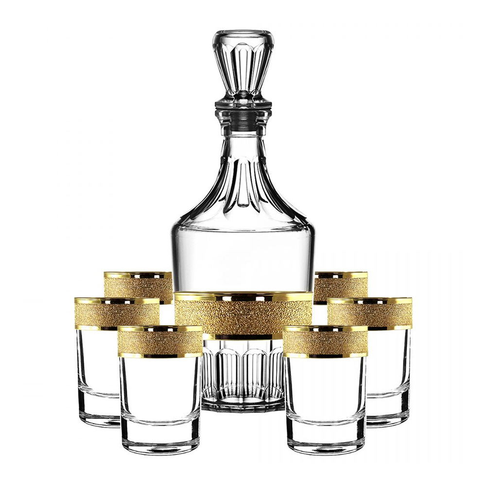 Набор Золотой карат графин со стопками с узором арт.523614