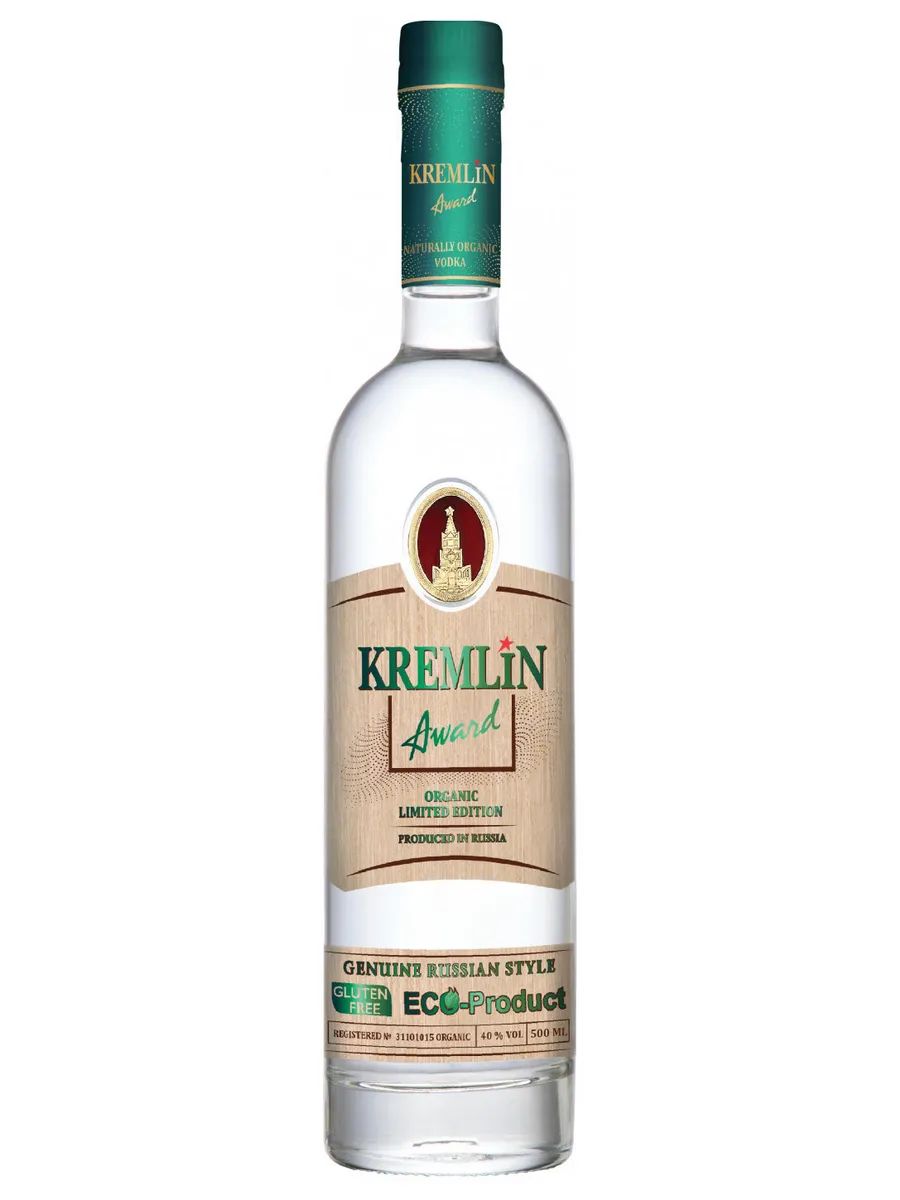 Водка КРЕМЛИН Эворд Органик Лимитед Эдишн 40% ст/б 0.5л