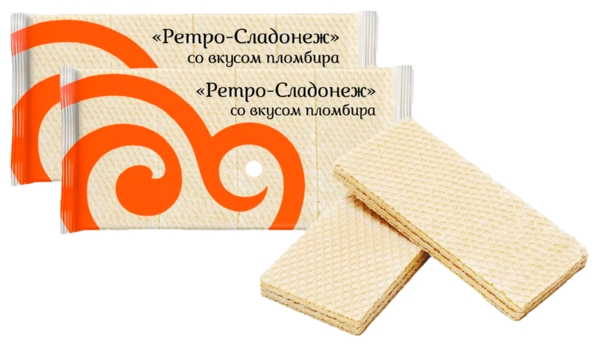Вафли СЛАДОНЕЖ Ретро со вкусом пломбира 1кг