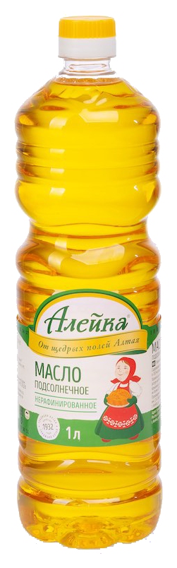 Масло подсолнечное АЛЕЙКА нерафинированное 1л