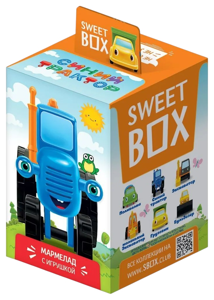 Свитбокс КОНФИТРЕЙД Синий трактор мармелад с игрушкой в коробочке 10г
