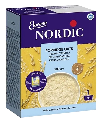 Овсяные хлопья НОРДИК карт/уп 500г