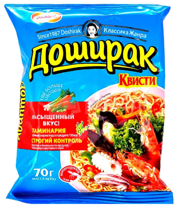 Лапша б/п КВИСТИ морепродукты м/у 70г