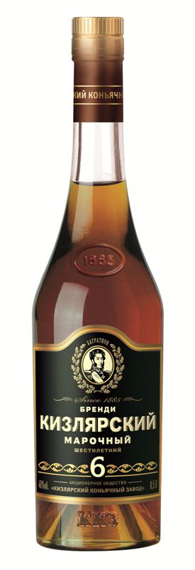Бренди КИЗЛЯРСКИЙ Марочный 40% ст/б 0.5л