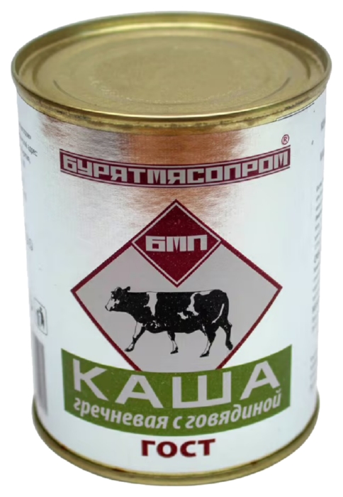 Каша БУРЯТМЯСПРОМ гречневая с говядиной ГОСТ ж/б 340г