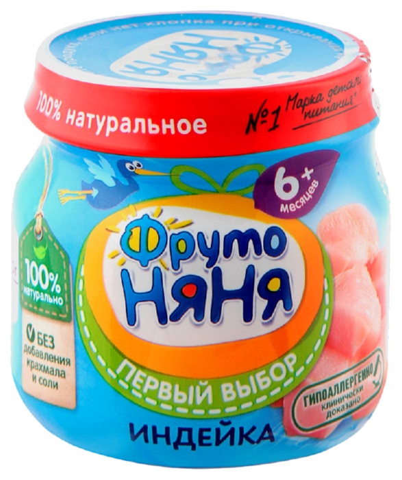 Пюре ФРУТОНЯНЯ индейка ст/б 80г