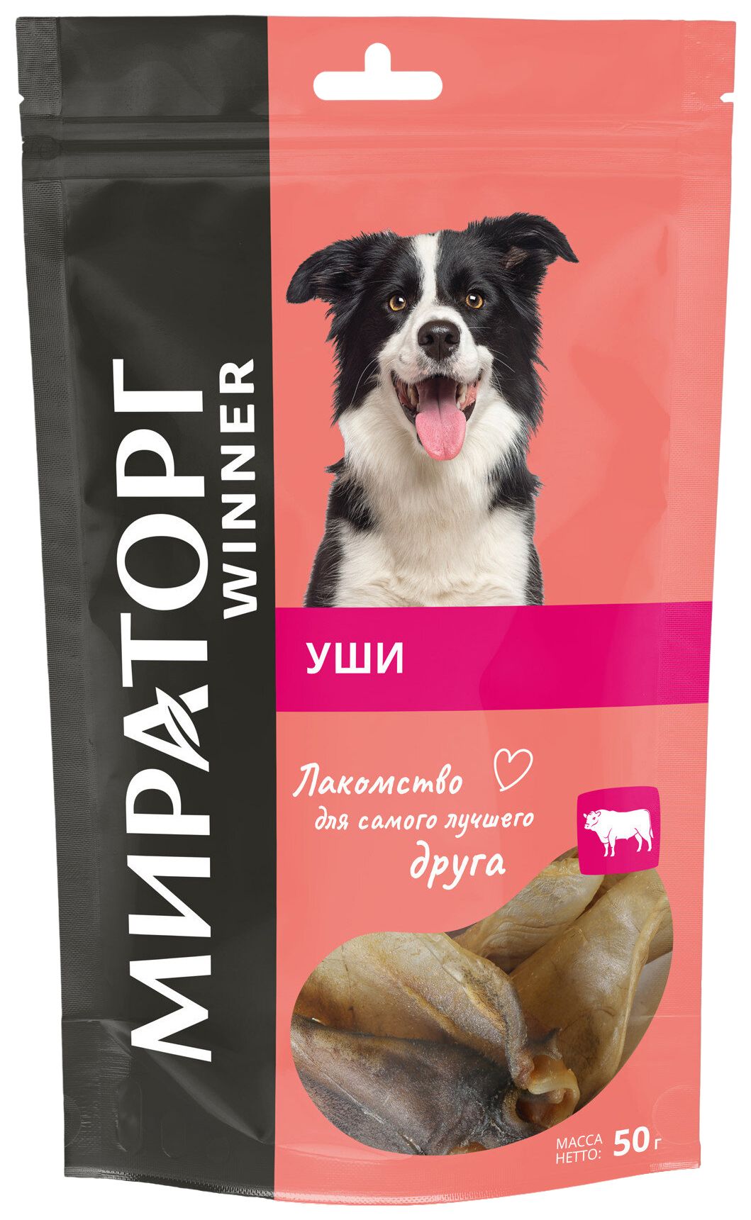 Лакомство для собак МИРАТОРГ Кишки говяжьи 50г