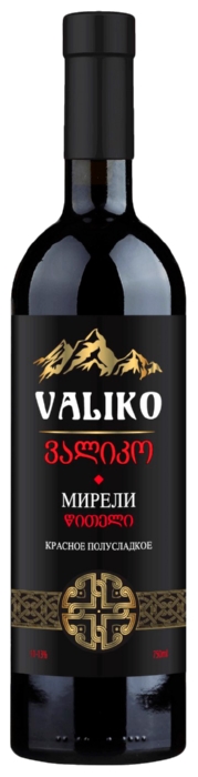 Вино ВАЛИКО Мирели красное п/сл 10-12% ст/б 0.75л