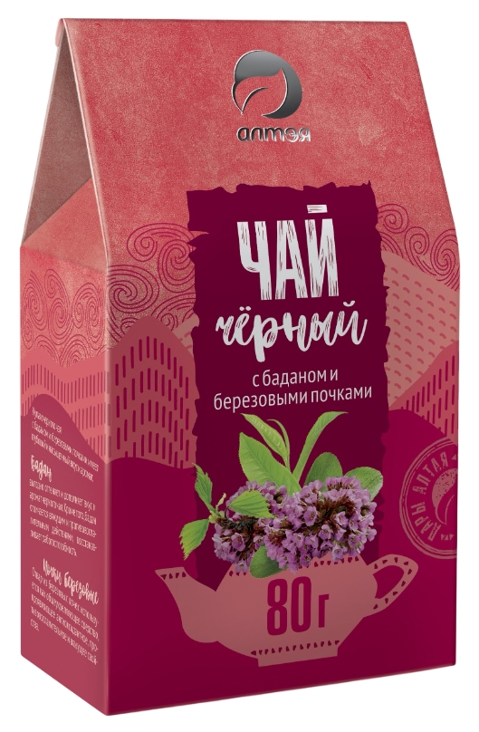 Чай АЛТЭЯ бадан березовые почки черный 80г