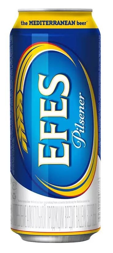 Пиво ЭФЕС Пилзнер светлое пастер 5% ж/б 0.45л
