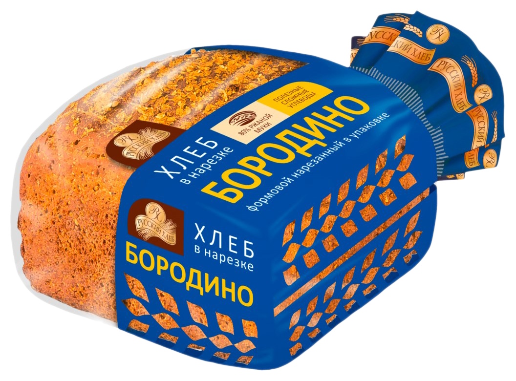Хлеб РУССКИЙ ХЛЕБ Бородино нарезка 300г