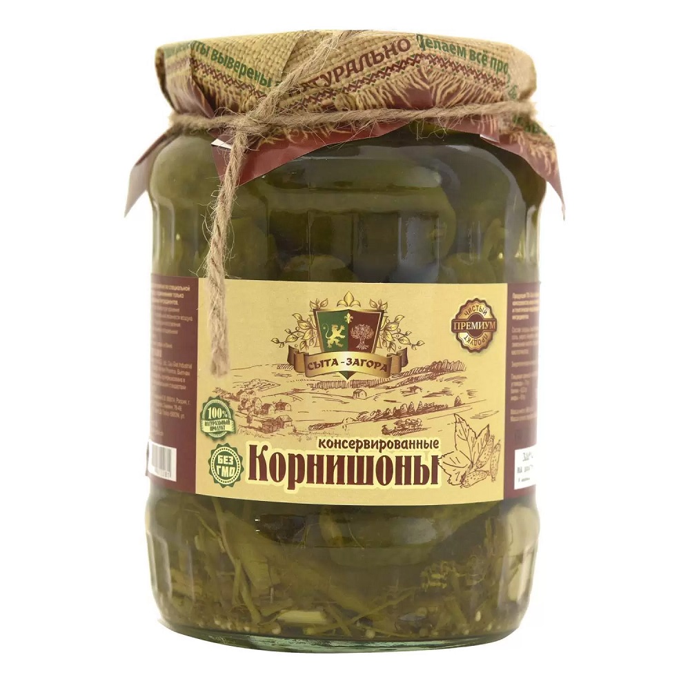 Огурцы СЫТА-ЗАГОРА Корнишоны ГОСТ ст/б 720мл