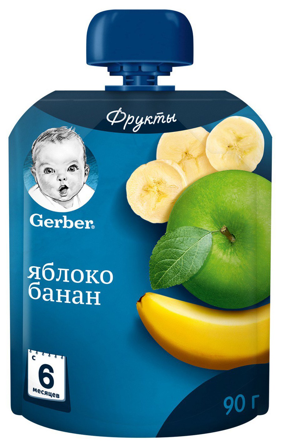 Пюре ГЕРБЕР яблоко банан м/у 90г