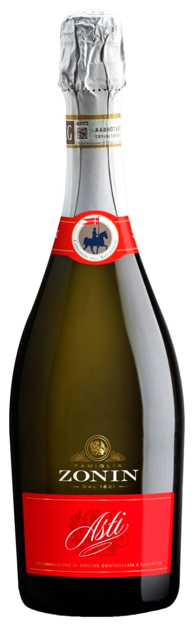 Игристое вино ЗОНИН Асти белое сл 7% ст/б 0.75л
