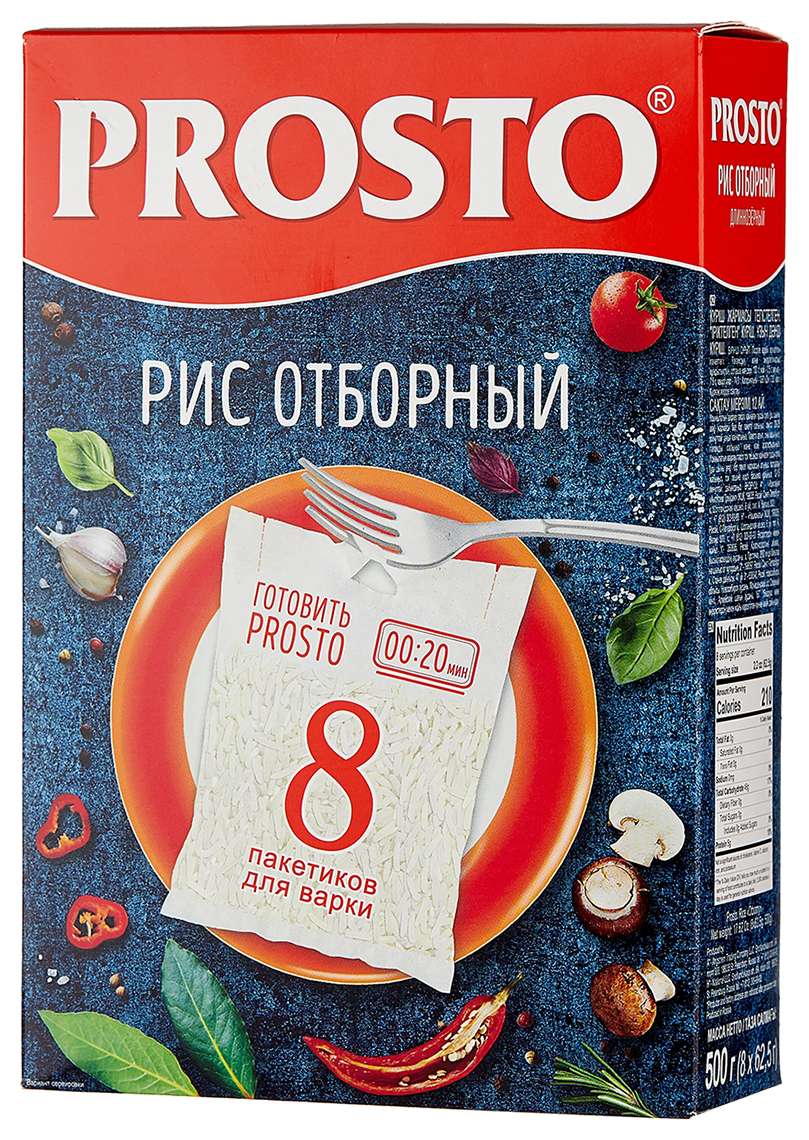 Рис ПРОСТО отборный карт/уп 500г