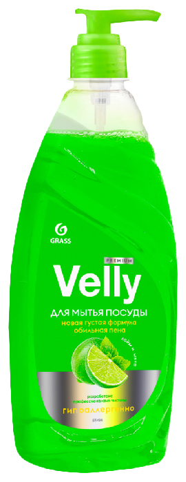 Средство для мытья посуды ГРАСС Велли премиум лайм и мята с дозатором 1000мл