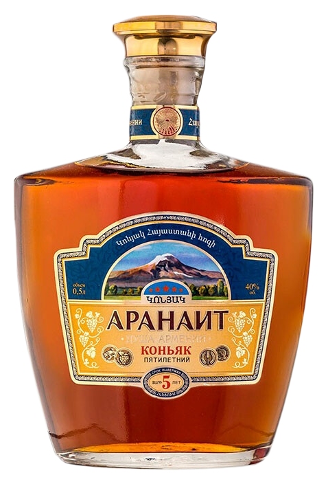 Коньяк АРАНАИТ 5 лет 40% ст/б 0.5л