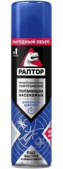 Аэрозоль РАПТОР Новая формула от ползующих насекомых 455мл