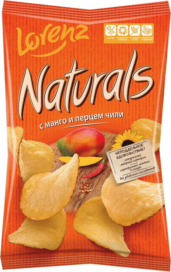 Чипсы ЛОРЕНЦ Нэчуралс манго чили 100г