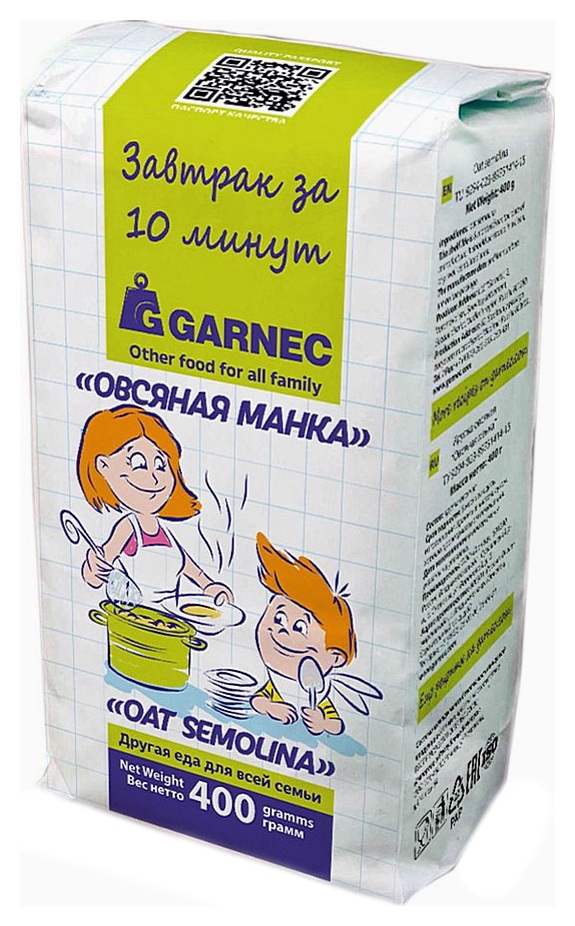 Овсяная крупа ГАРНЕЦ манка м/у 400г