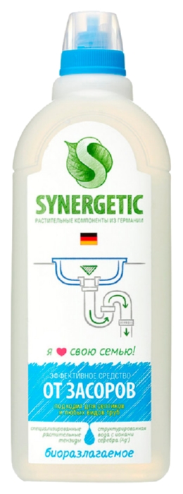 Средство для удаления засоров СИНЕРГЕТИК 1000мл