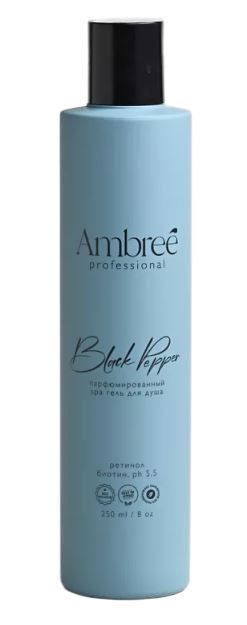 Гель для душа АМБРИ Профешнл блэк пеппер увлажняющий 250мл