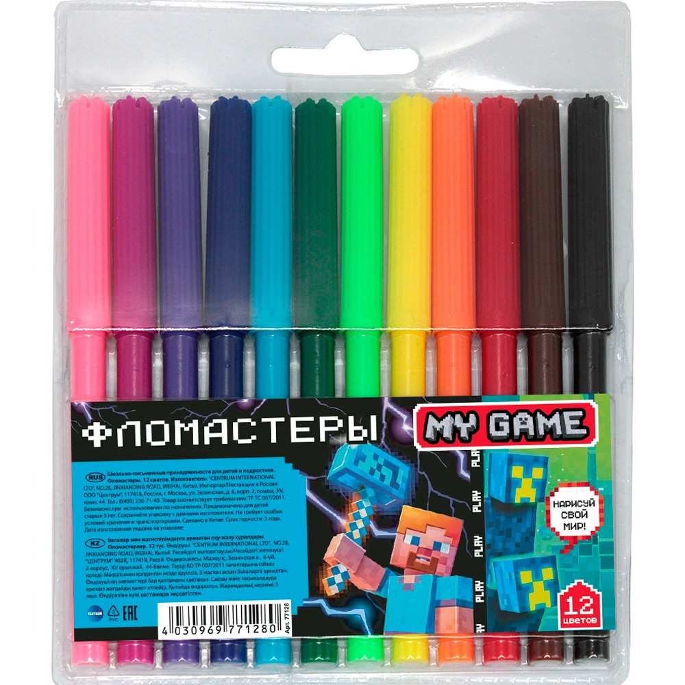 Фломастеры ЦЕНТРУМ Моя игра 12цв арт.77128