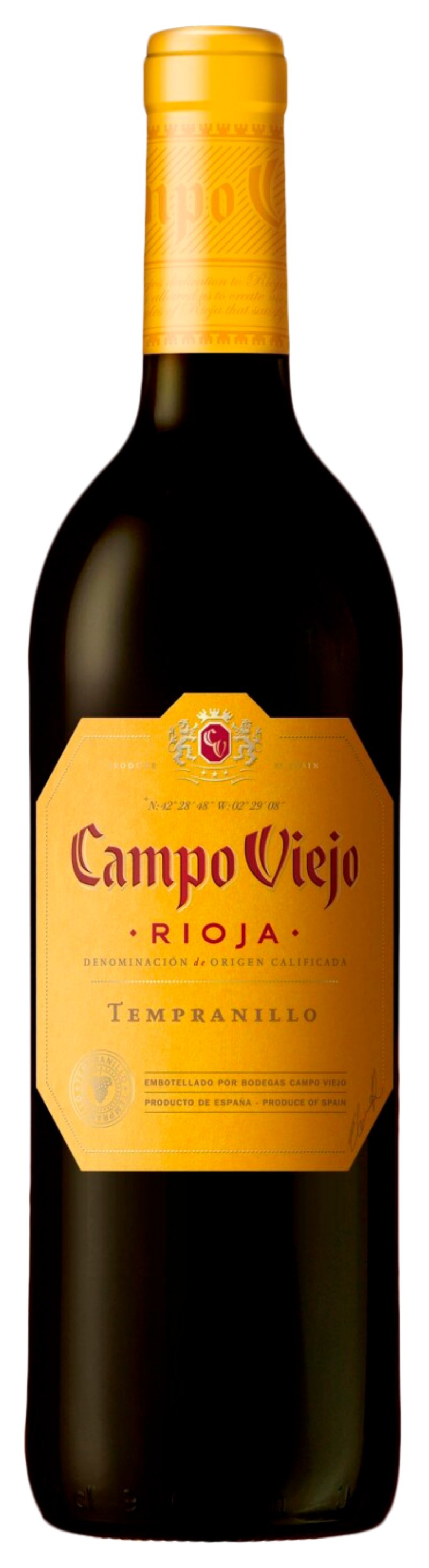 Вино КАМПО ВЬЕХА Темпранильо Риоха красное сух 13.5% ст/б 0.75л