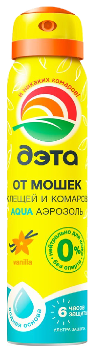 Аэрозоль ДЭТА Аква от мошек и клещей 100мл