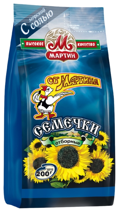 Семечки МАРТИН черные с морской солью 200г