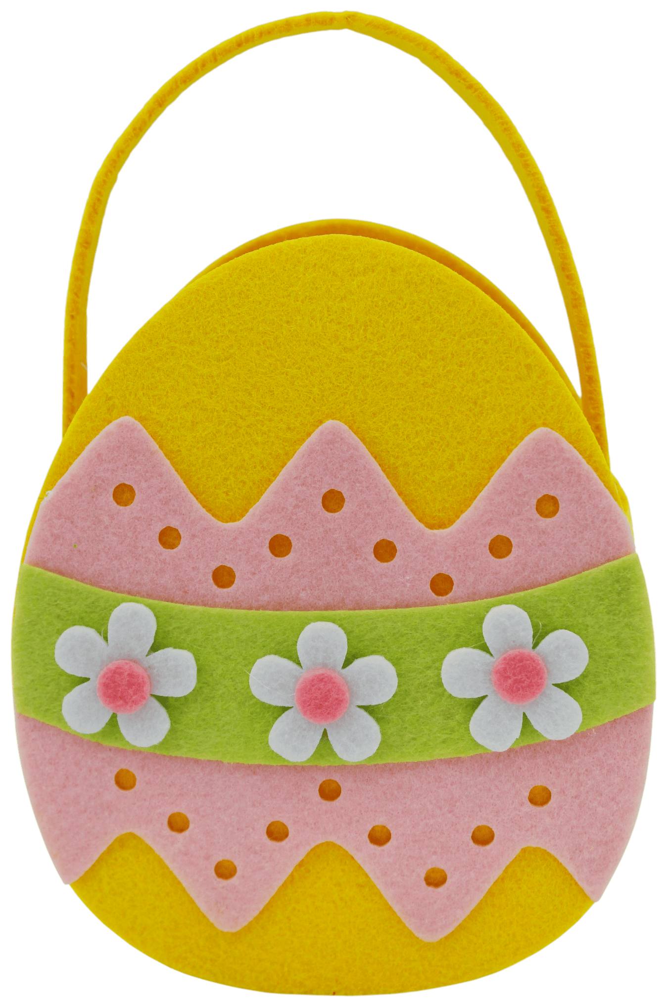 Корзинка Пасхальное яйцо 20см желтая арт.220-0385