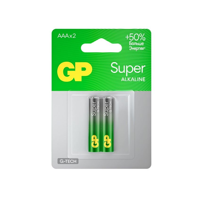 Батарейки ДЖИ-ПИ Супер Алкалиновые ААA 2шт