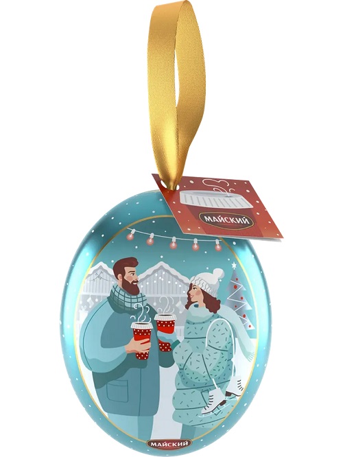 Чай МАЙСКИЙ Новогодний медальон черный ж/б 20г