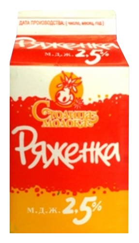 Ряженка СТОЛИЦА МОЛОКА бзмж 2.5% т/пак 400мл
