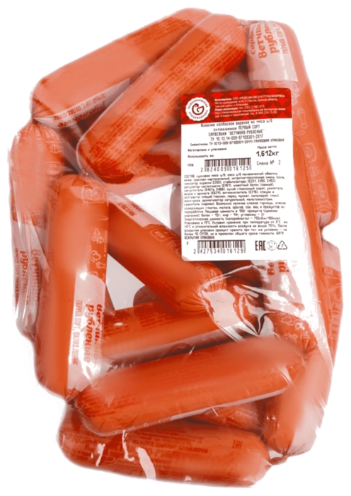 Сардельки МЕЖЕНИНОВСКАЯ ПФ ветчинно-рубленые в/у 450г