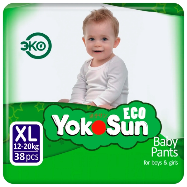Подгузники-трусики ЙОКОСАН Эко 12-20кг 38шт
